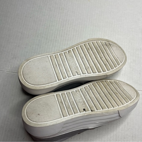 J/Slides Aileen Perforated Grey Platform Sneakers - Picture 8 of 10